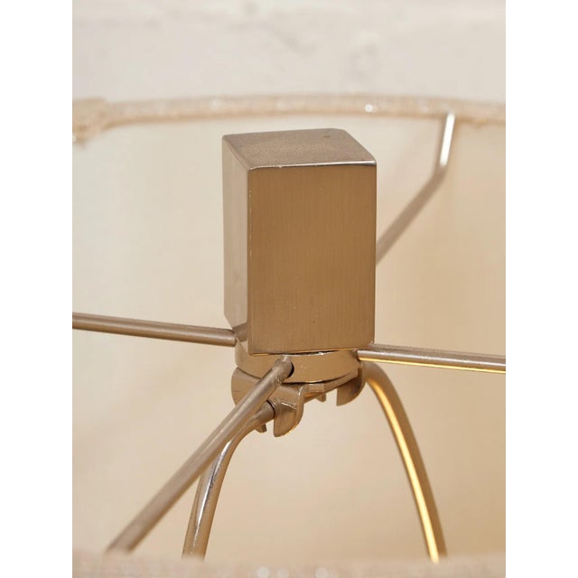 Mid 20th Century Silver Tone Designer Lamp For Sale - Image 9 of 10