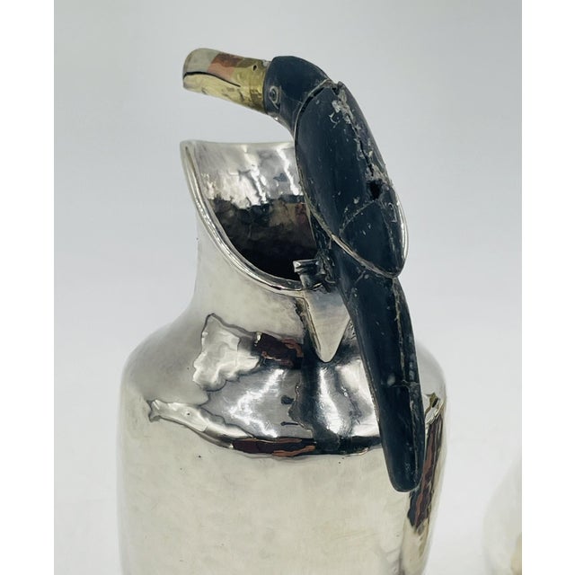 1980s Silver Plated Toucan Tea Service by Emilia Castillo for Los Castillo, Mexican Set of 3 For Sale - Image 14 of 18