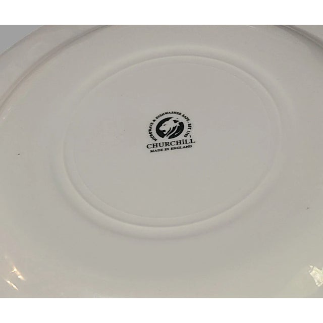 Vintage Set of 4 English Churchill Pink Peony Toile Bowls For Sale - Image 6 of 8