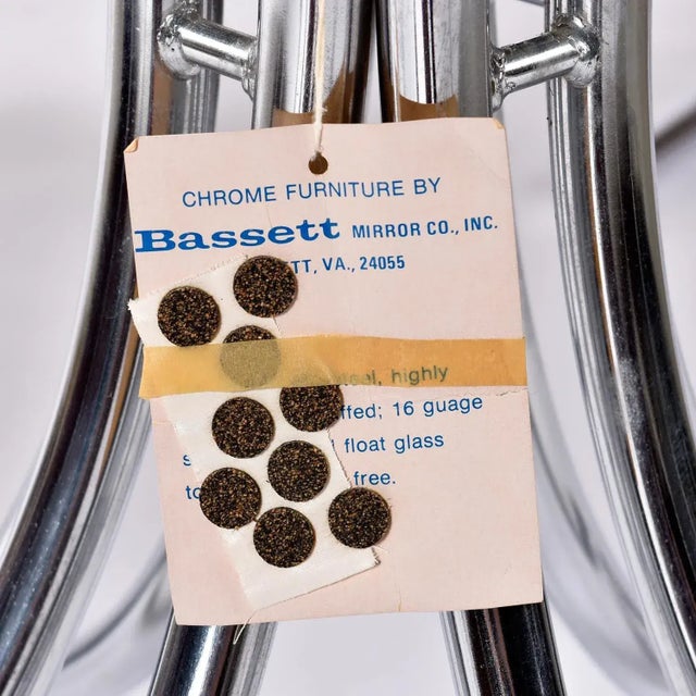 1970s Post Modern Black and Chrome Dining Set With Daystrom Scoop Chairs For Sale - Image 6 of 12