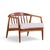 Milo Baughman for Thayer Coggin Milo Baughman for Thayer Coggin Mid Century Walnut Horseshoe Lounge Chairs - Pair For Sale - Image 4 of 12
