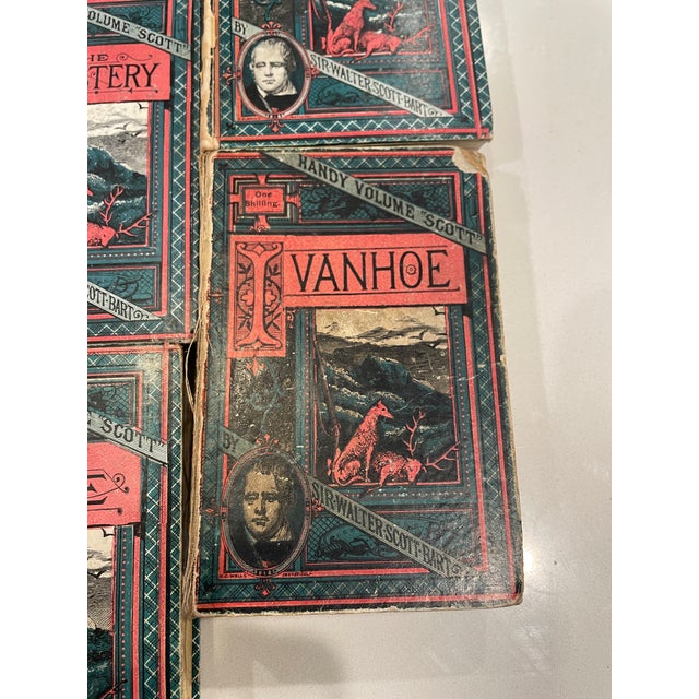 1877 Sir Walter Scott 31-Volume Set With Original Bookcase For Sale In Austin - Image 6 of 18