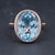 2000 - 2009 Blue Topaz Solitaire Ring 18k Rose Gold, Size 6.5 For Sale - Image 5 of 10