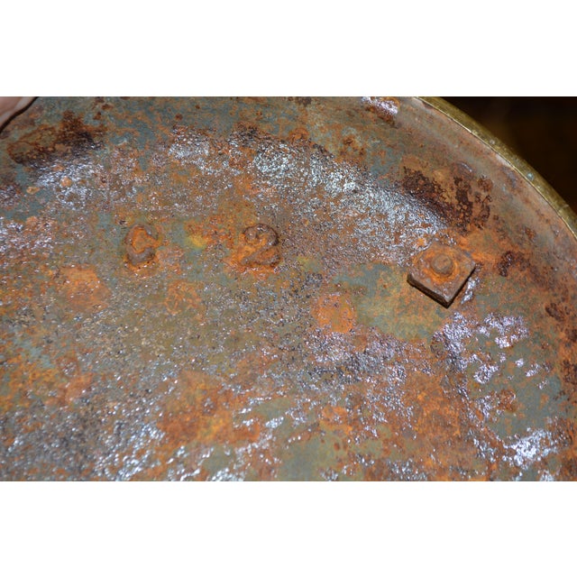 Vintage Heavy Brass / Iron Fireplace Tools Companion 4 Piece Cleaning Set For Sale - Image 15 of 18