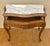 Brown 1940s Pair of French Louis XV Style Wood Side Tables With Marble Tops For Sale - Image 8 of 11