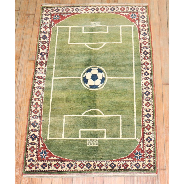 21st Century Soccer Stadium Pattern Rug - 2'7" x 4' For Sale - Image 18 of 18