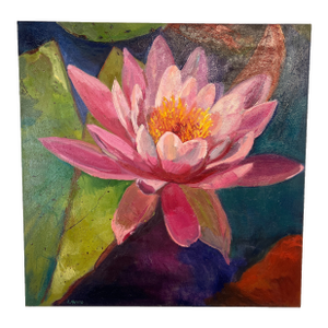Water Lily, Original Oil Painting by Julia Lawing