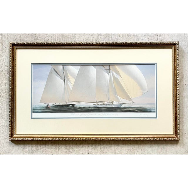 John Mecray “Westward Leading Britannia…” Framed, Matted & Signed Print 31”X18” Excellent condition with no damage to the...