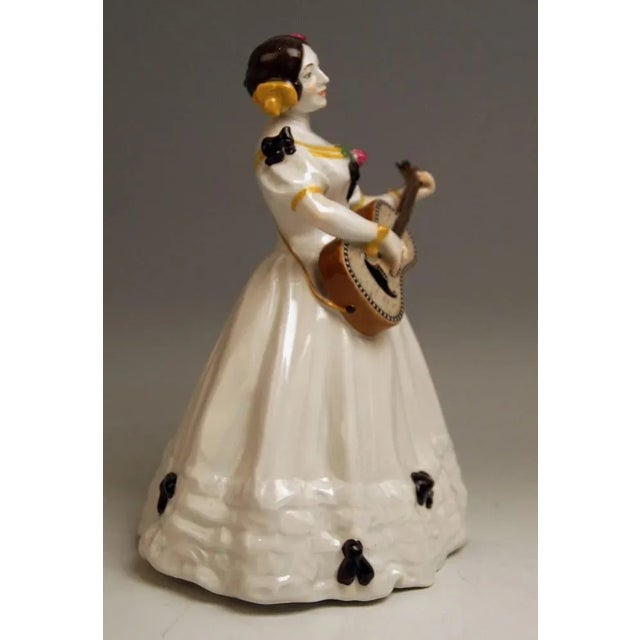 Lady Lute Player by Hoesel Erich for Meissen, 1890s For Sale - Image 3 of 7