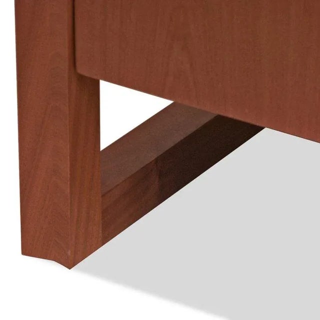 Burnt Umber 1980s Contemporary Custom Buffet With Hutch Display Case For Sale - Image 8 of 8