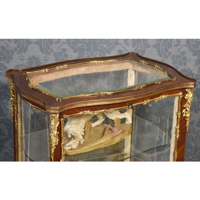 Metal French Walnut Cabinet, 1890s For Sale - Image 7 of 12