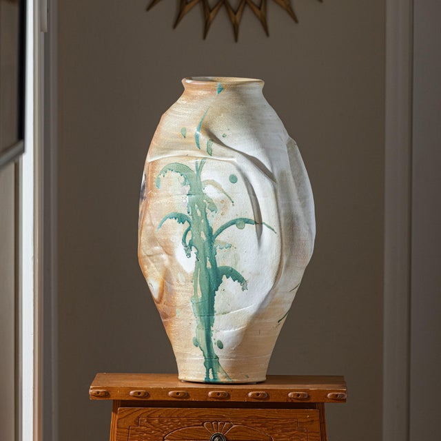 Contemporary Monumental Sculptural Studio Pottery Vessel, Attributed to Rodney Mott For Sale - Image 3 of 17