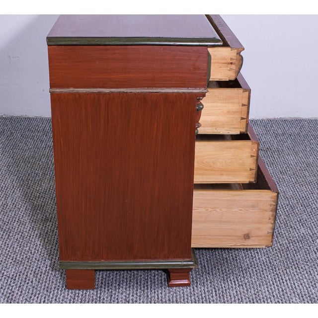 Small Antique Painted Pine Chest of 4 Drawers, Late 19th Century For Sale - Image 4 of 9