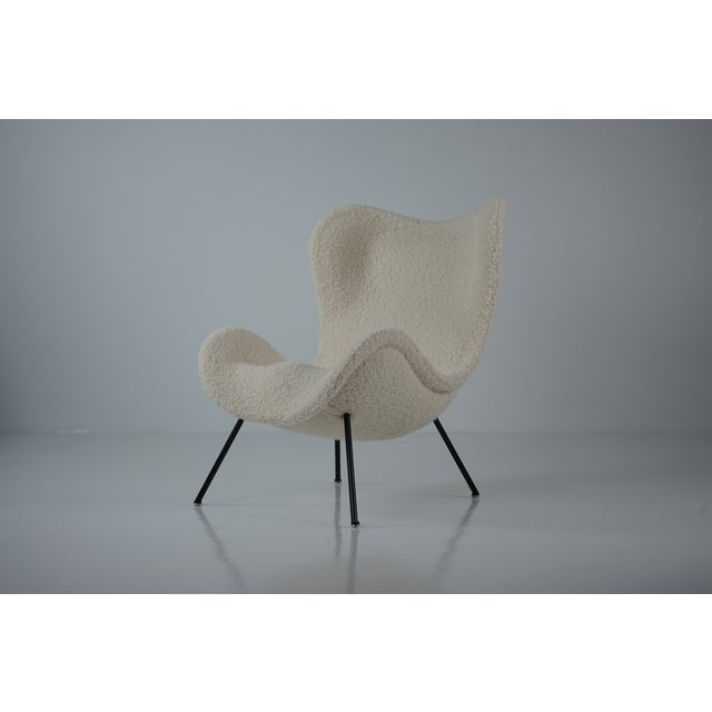 Madame Lounge Chair with Dedar Boucle Fabric by Fritz Neth for Correcta, 1950s For Sale - Image 12 of 12