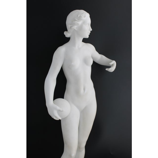 VTG Rosenthal Large 22" Nude Female Athlete Sculpture by Max Fritz, C1930 For Sale - Image 10 of 12