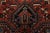 Heriz Rug 9′ X 10’5” Red Wool Vintage Tribal Hand-Knotted Oriental Carpet For Sale - Image 11 of 15