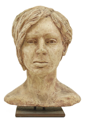 Sculpted Clay Female Bust, 1970s