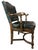 English Antique Black Leather Collectible Armchairs by Colonial Chair Company Made in the Chicago Loop - Circa 1920 - A Pair For Sale - Image 3 of 9