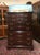 English Vintage Chest on Chest, Mahogany Tall Chest of Drawers, Lexington Furniture For Sale - Image 3 of 15