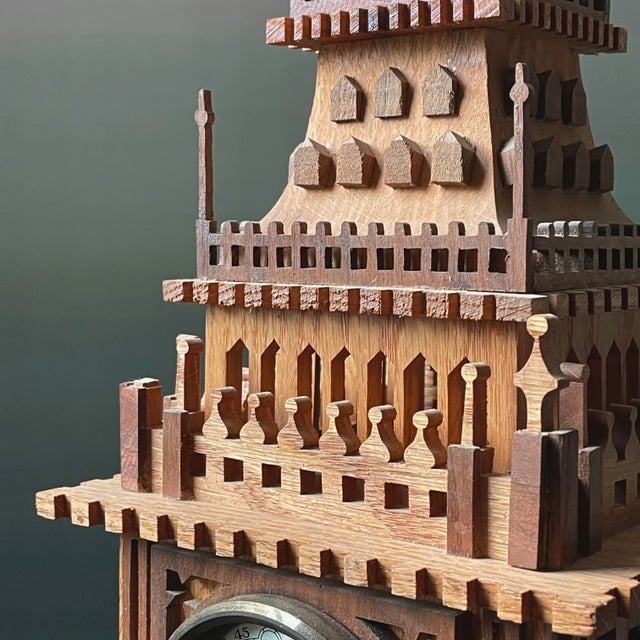 1960s Al Runge Big Ben Fretwork Clock For Sale - Image 9 of 11