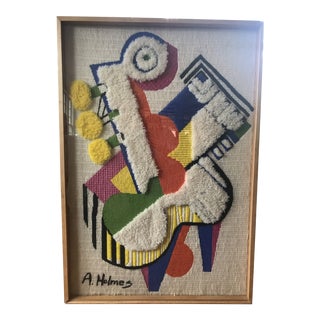 Large Scale Modern Framed Textile Art For Sale