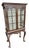 Queen Anne Style Mahogany Vitrine Display Cabinet For Sale