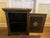 Vintage Asian-Style Black Lacquer Cabinet / Nightstand, Hand-Painted Floral Motifs For Sale In New York - Image 6 of 9