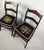 Pair of Vintage Tell City Style Dark Wood Chairs With Black Floral Needlepoint Seats For Sale - Image 4 of 14