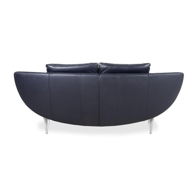1600 2-Seater Sofa in Dark Blue Leather from Rolf Benz For Sale - Image 14 of 16