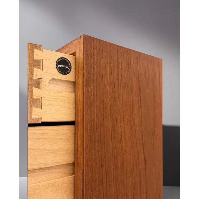Brown Teak Chest of Drawers from Poul Hundevad, Denmark, 1960s For Sale - Image 8 of 16