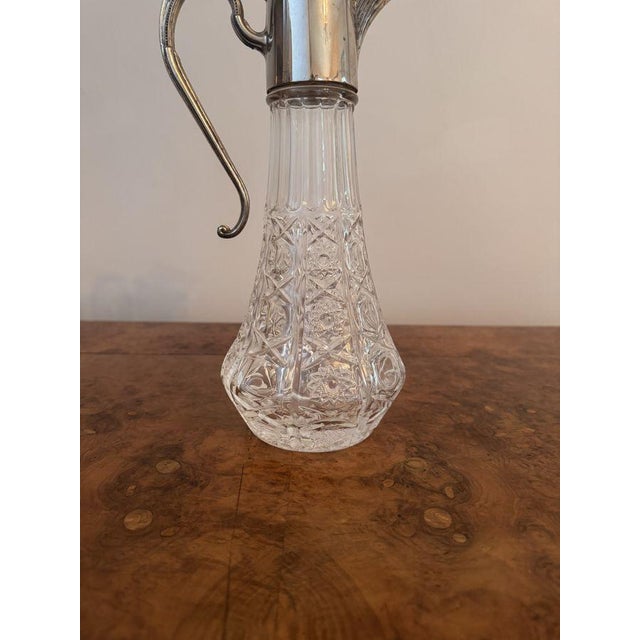 Antique Edwardian Silver Plated Claret Jug, 1900 For Sale - Image 6 of 7