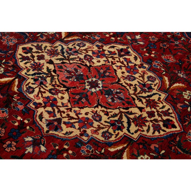 Vintage Medallion Bakhtiari Persian Wool Rug For Sale - Image 10 of 10