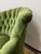1970s Pair of Green Tufted Chesterfield Velvet Lounge Club Chairs For Sale - Image 5 of 7