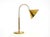 Large Mid-Century Modern Brass Table Lamp with Conical Shade, 1960s For Sale - Image 4 of 18