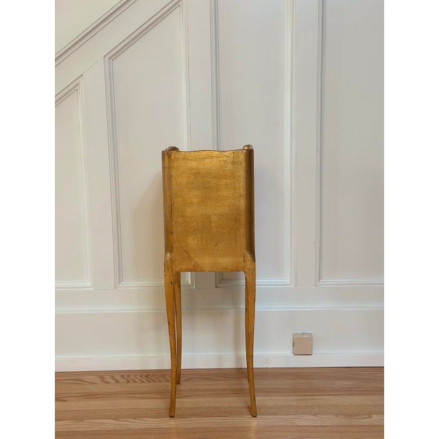 19th Century Italian Giltwood Petite Accent Cabinet With Laurel Motif For Sale - Image 9 of 10