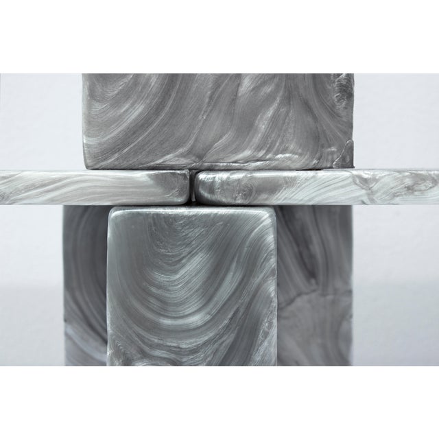 Contemporary Mother of Pearl Finish Cabinet by Marten and Joost For Sale - Image 3 of 8