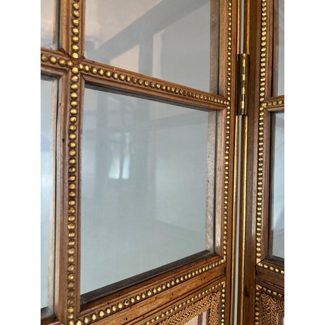 Antique 19th Century 4-Panel Folding Screen For Sale - Image 10 of 11