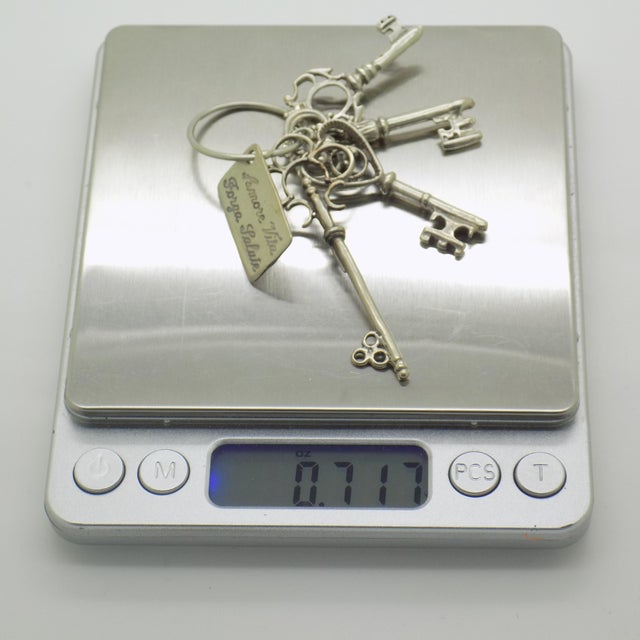 Vintage Italian Silver Decorative Keys to Happiness, Italy, 1970s For Sale - Image 12 of 14