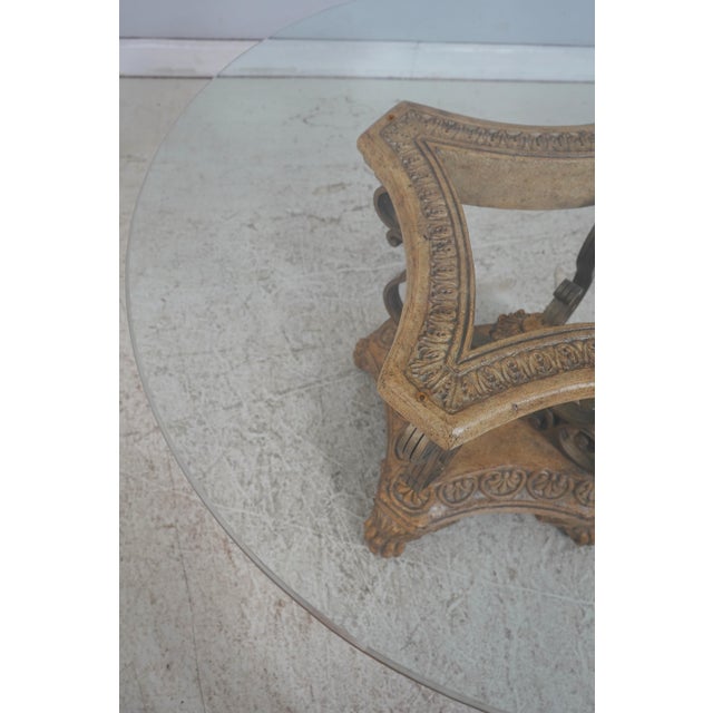 Glass Ello Round Glass Top Pedestal Table For Sale - Image 7 of 14
