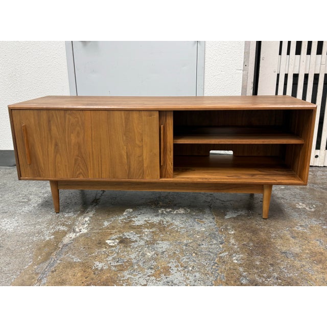 2010s Room & Board Grove Walnut Media Cabinet For Sale - Image 5 of 12