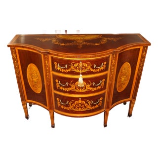 Edwards & Roberts 19th Century Adam Style Inlaid Mahogany Commode Server For Sale