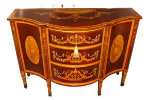 Edwards & Roberts 19th Century Adam Style Inlaid Mahogany Commode Server