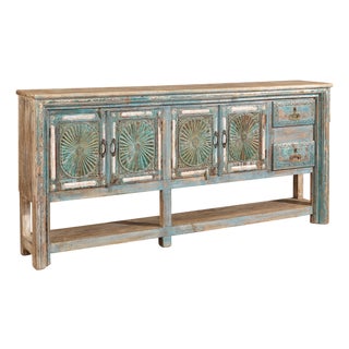 Large Sideboard with Sunburst Panels, 1940s For Sale