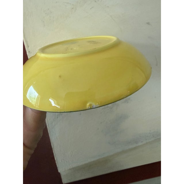 Sci Di Laveno 1930s Italian Strawberry Small Berry Bowl Yellow Pottery by Società Ceramica Italiana For Sale - Image 4 of 6