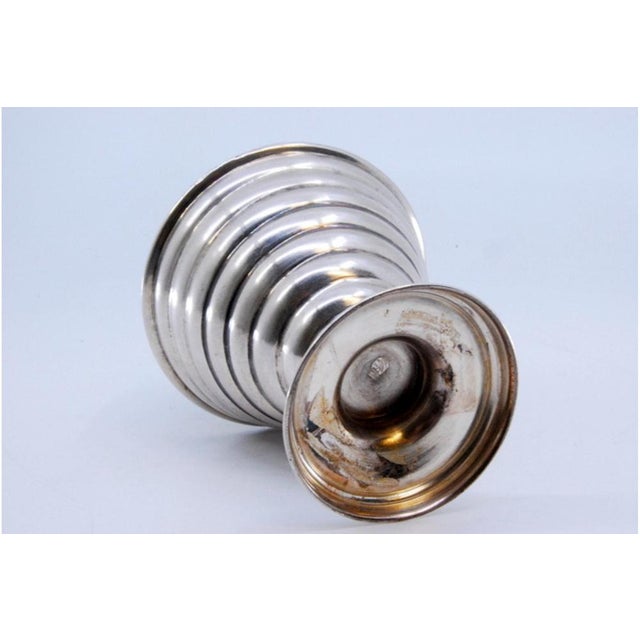 Vase in Embossed Silver with Circular Friezes Edge For Sale - Image 5 of 9