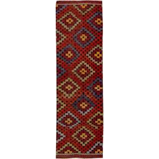 Mid-20th Century Vintage Sumakh Runner Rug 3 X 9 For Sale
