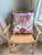 20” Custom Goose Down Floral Accent Pillow in Pink, Blush & Gold With Decorative Gold Whipstitch Trim For Sale - Image 9 of 9