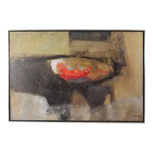 1966 “All Thy Works Shall Praise Thy Name” Oil on Canvas Painting by William Arthur Lewis