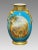 Stunning turquoise ground and rich gilt vase with reticulated neck with raised ribbon shoulders. When seen in person this...