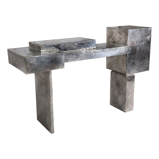 Pewter Console Table by Gentner Design For Sale